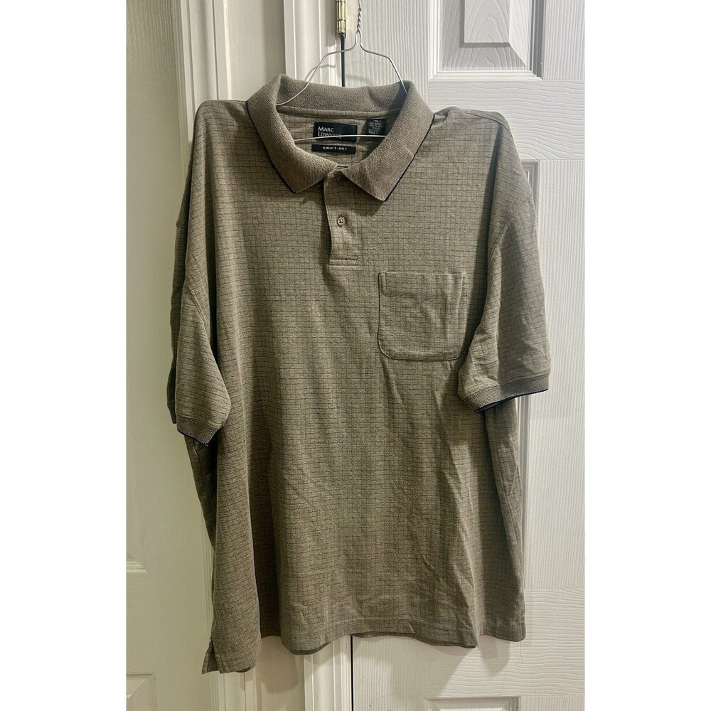 Marc Edwards Swift-Dry Polo Shirt Men’s XL Gray Short Sleeve Pocket